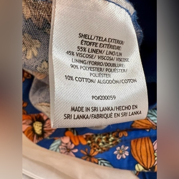 Sapphire Blue Floral ModCloth High-Vibration Energy Wide-Leg Pants - Picture 6 of 9